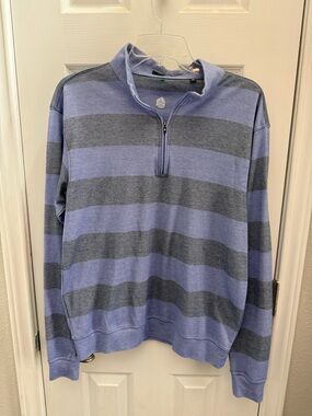 Turtleson | Elevated Golf Line | Striped Quarter-Zip Pullover